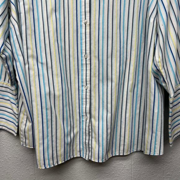 Izod Shirt Womens 2X Non Iron Career Office Workwear Business Casual Breathable - Picture 4 of 11